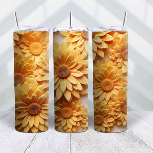 20 oz. 3D Sunflower Sublimation Wrap